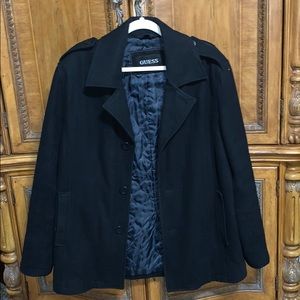 Men’s Guess Black Peacoat